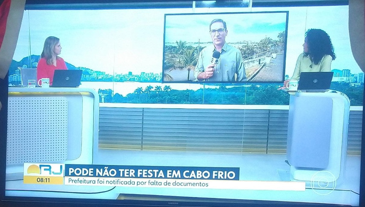 Falta de documentação do Réveillon de Cabo Frio vira pauta no Bom Dia Rio  da Rede Globo - Rlagos Notícias